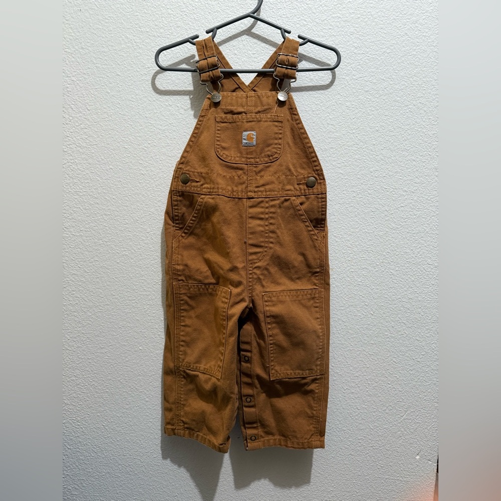 Carhartt Kids Brown Canvas Overalls